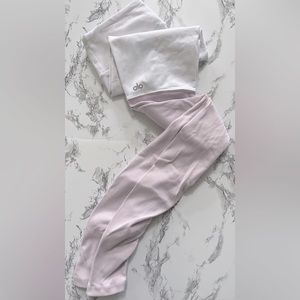 Alo goddess white/lilac leggings